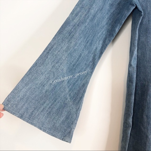 Zara Chambray Boho Denim Dress Tunic Small - Picture 5 of 8